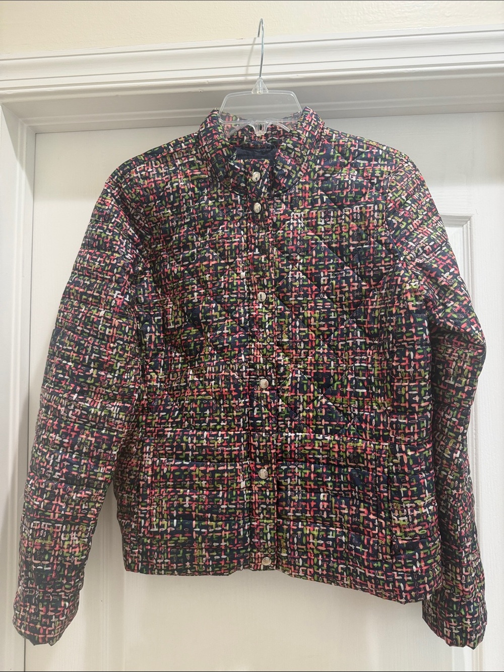 Lands' End Multicolor Tweed-Style Button Jacket